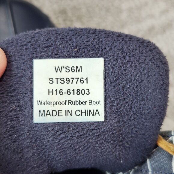 Sperry women's Saltwater rain boot duck boot blue size 6 - Picture 2 of 9